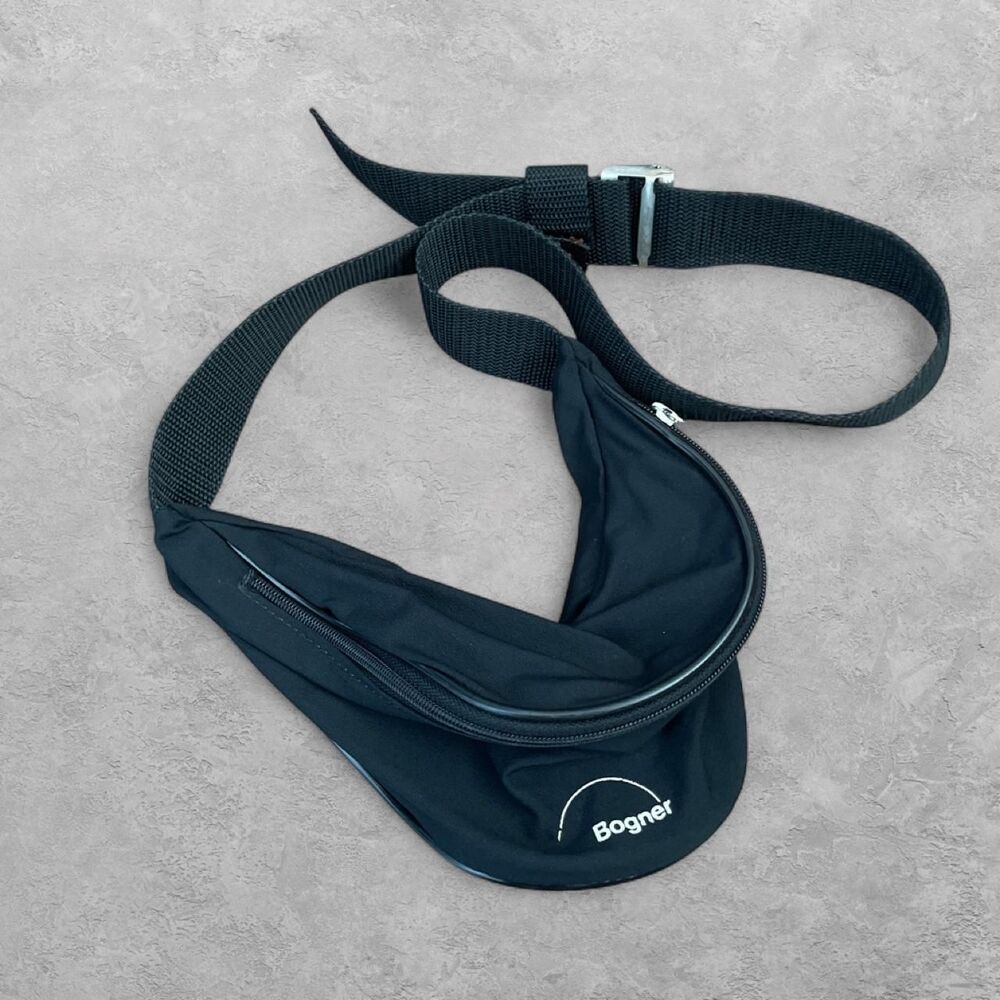Vintage Bogner Lightweight Nylon Fanny Pack Black Adjustable